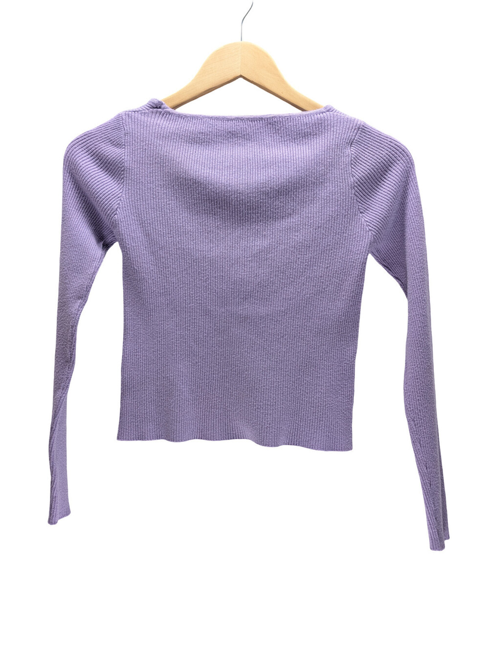 Sweater Women Small (S) Ribbed Knit Long Sleeve Lavender